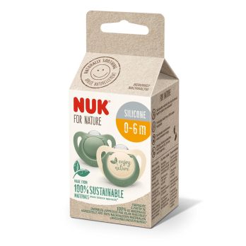 Set de 2 Chup. NUK for NATURE 0-6 meses Verde