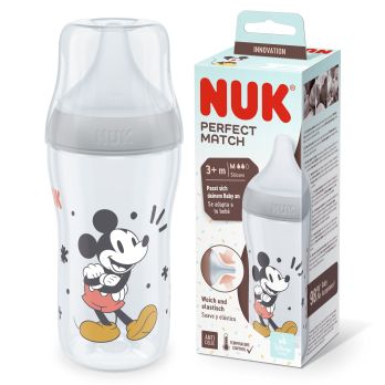 Mamadera Perfect Match 260 ml Cont de Temp MICKEY MOUSE Roja