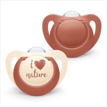 Set de 2 Chup. NUK for NATURE 6-18 meses Rojo